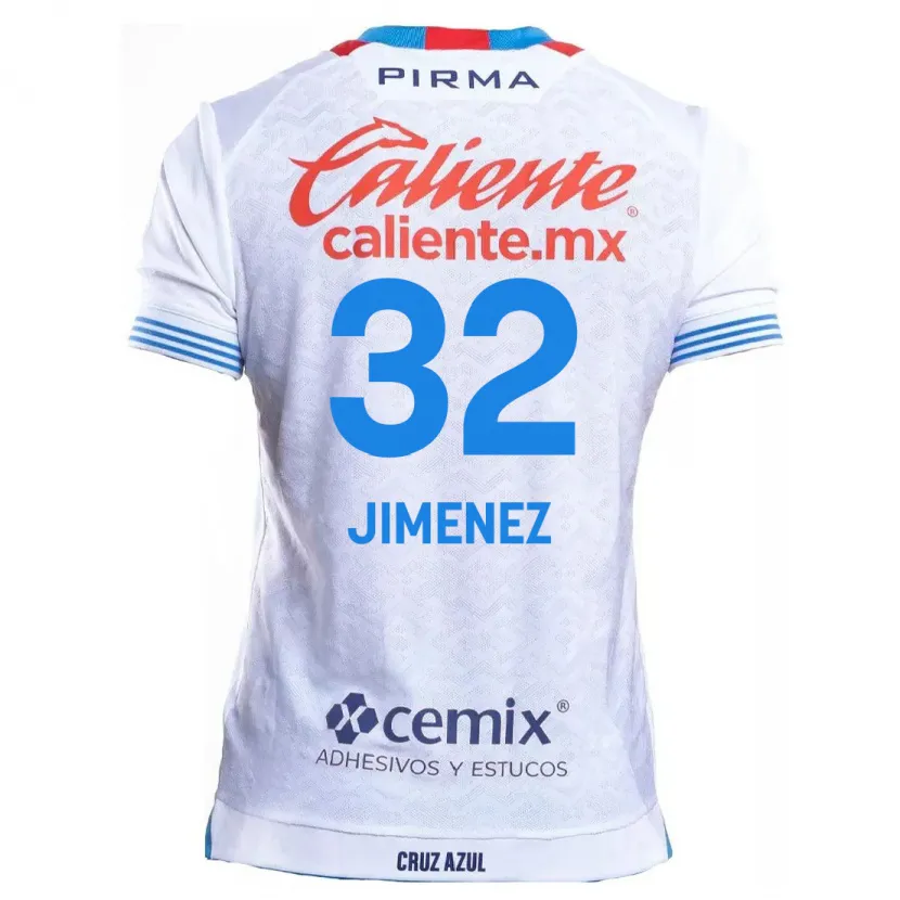 Danxen Criança Camisola Cristian Jiménez #32 Branco Azul Alternativa 2024/25 Camisa Brasil