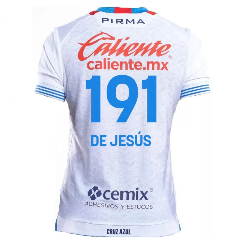 Danxen Criança Camisola Luis De Jesús #191 Branco Azul Alternativa 2024/25 Camisa Brasil