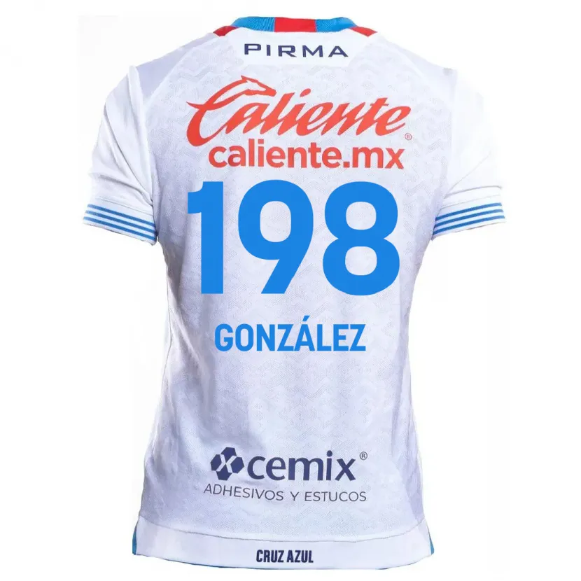 Danxen Criança Camisola Kenneth González #198 Branco Azul Alternativa 2024/25 Camisa Brasil