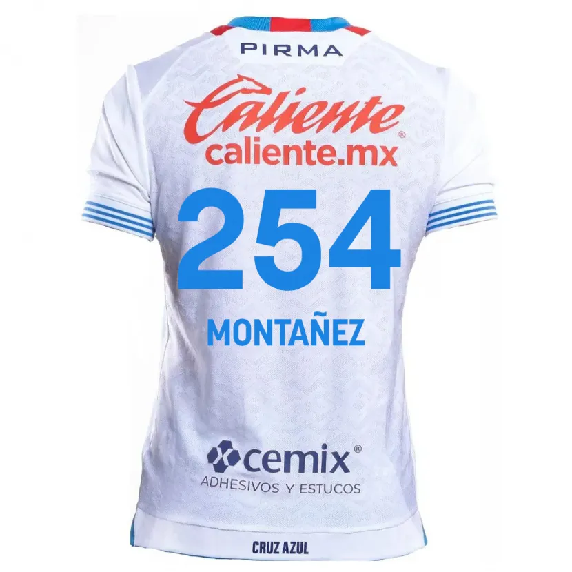 Danxen Criança Camisola Humberto Montañez #254 Branco Azul Alternativa 2024/25 Camisa Brasil
