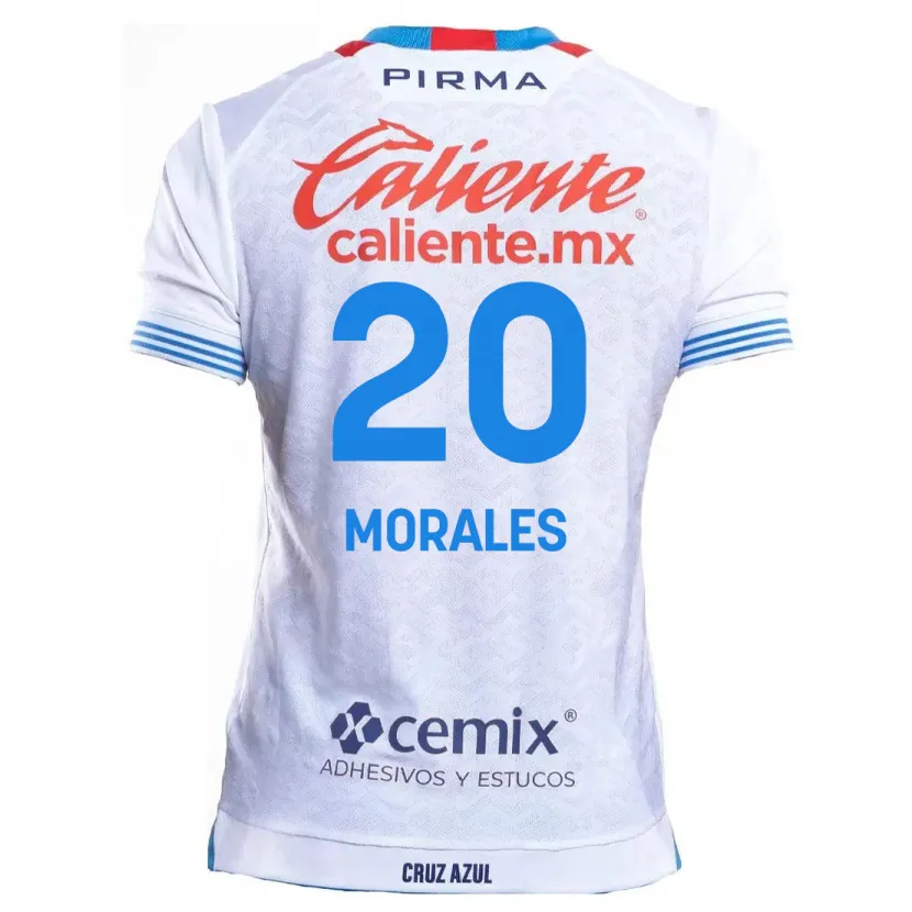Danxen Criança Camisola Iván Morales #20 Branco Azul Alternativa 2024/25 Camisa Brasil