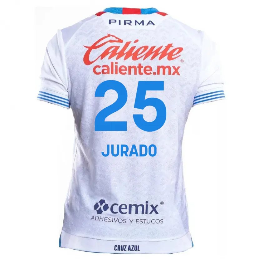 Danxen Criança Camisola Sebastián Jurado #25 Branco Azul Alternativa 2024/25 Camisa Brasil