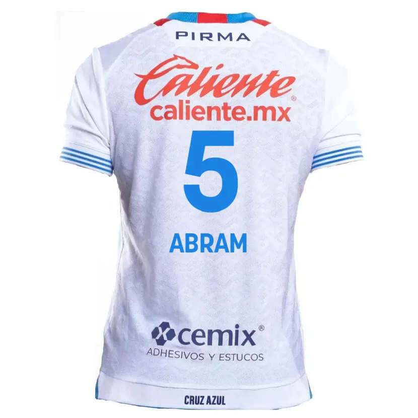 Danxen Criança Camisola Luis Abram #5 Branco Azul Alternativa 2024/25 Camisa Brasil