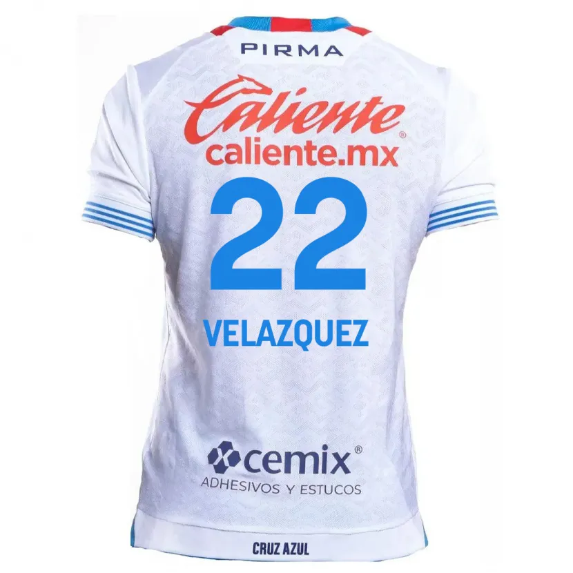 Danxen Criança Camisola Hireri Velazquez #22 Branco Azul Alternativa 2024/25 Camisa Brasil