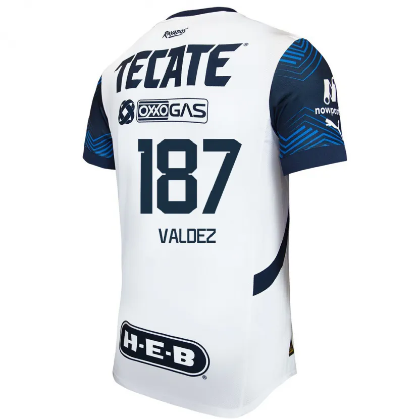 Danxen Criança Camisola Érick Valdez #187 Branco Azul Alternativa 2024/25 Camisa Brasil
