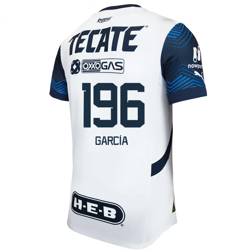 Danxen Criança Camisola Diego García #196 Branco Azul Alternativa 2024/25 Camisa Brasil