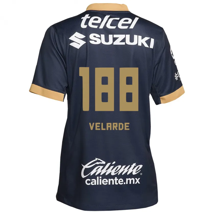 Danxen Criança Camisola Andrés Velarde #188 Obsidiana Ouro Branco Alternativa 2024/25 Camisa Brasil