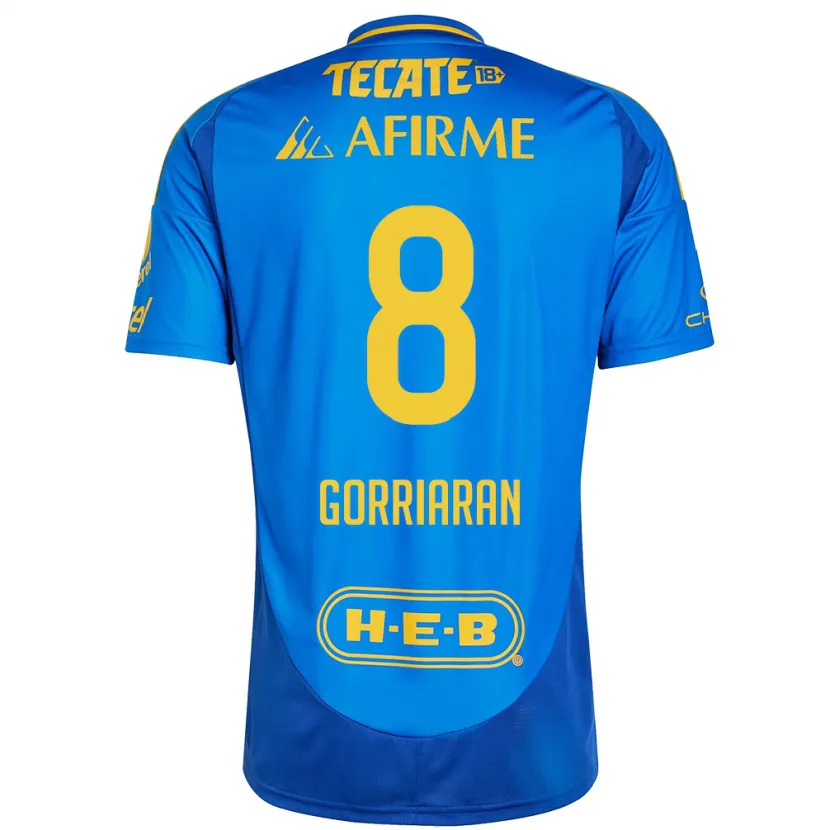 Danxen Criança Camisola Fernando Gorriarán #8 Azul Amarelo Alternativa 2024/25 Camisa Brasil