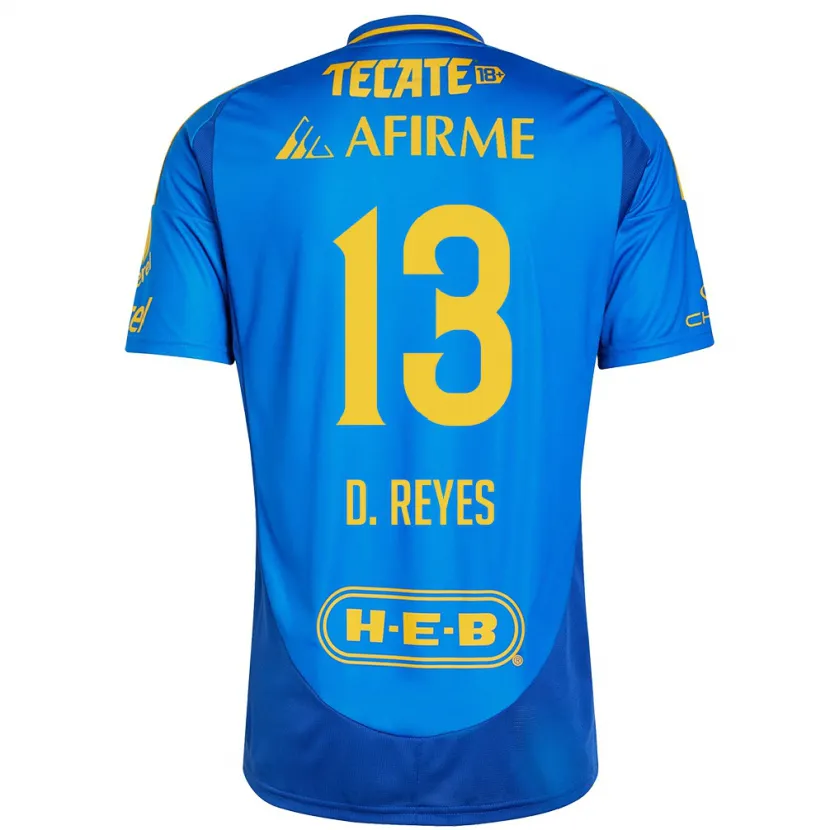 Danxen Criança Camisola Diego Reyes #13 Azul Amarelo Alternativa 2024/25 Camisa Brasil