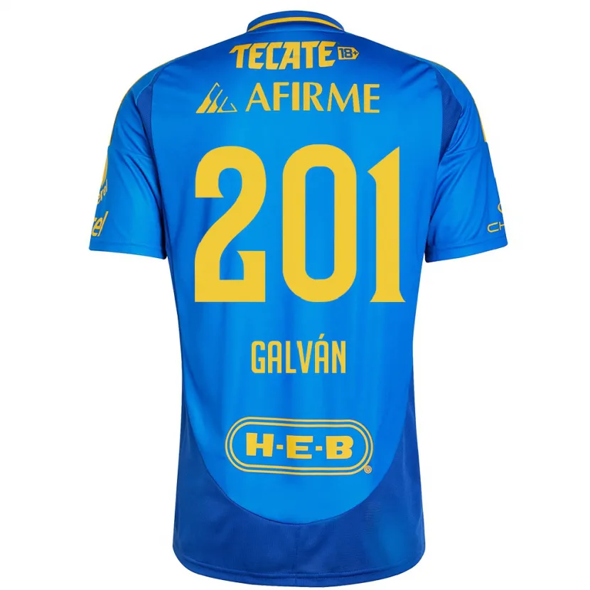 Danxen Criança Camisola Isac Galván #201 Azul Amarelo Alternativa 2024/25 Camisa Brasil