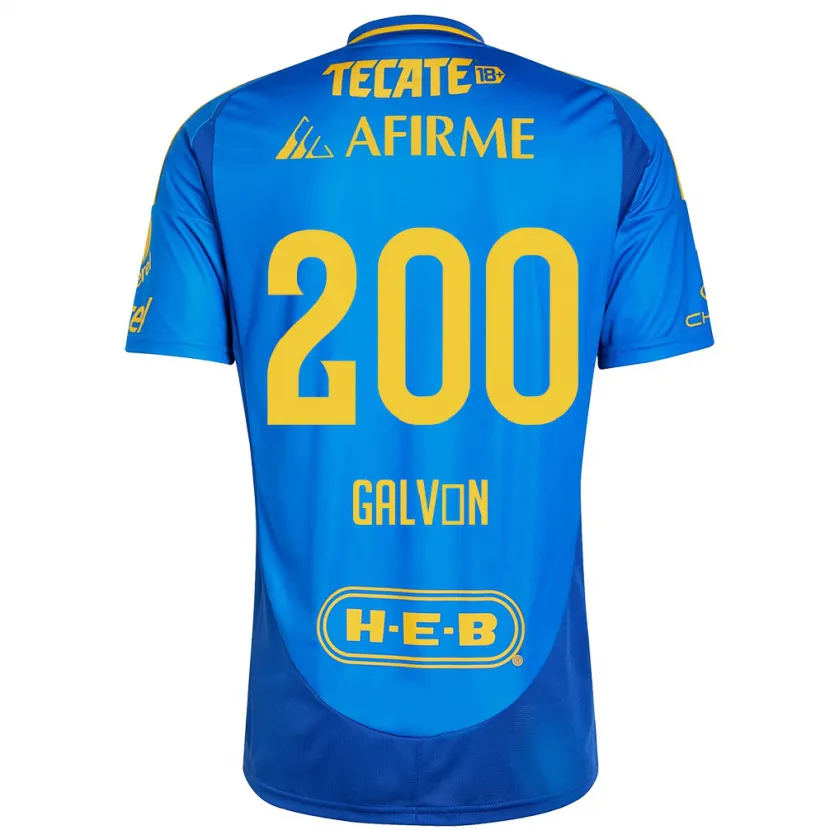 Danxen Criança Camisola Isaias Galván #200 Azul Amarelo Alternativa 2024/25 Camisa Brasil