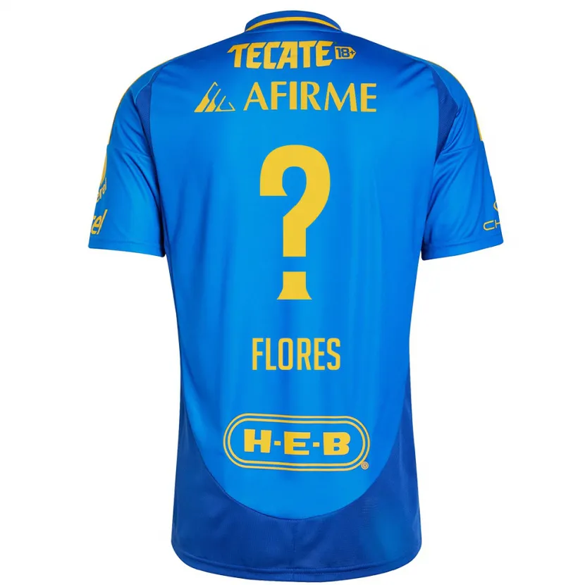 Danxen Criança Camisola Hernán Flores #0 Azul Amarelo Alternativa 2024/25 Camisa Brasil