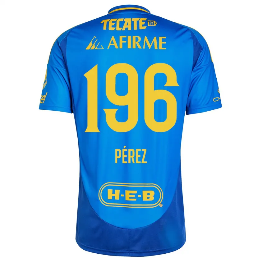 Danxen Criança Camisola Axel Pérez #196 Azul Amarelo Alternativa 2024/25 Camisa Brasil
