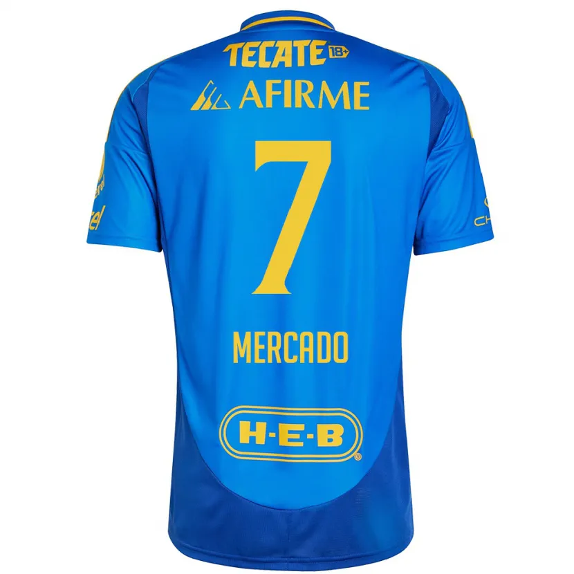 Danxen Criança Camisola Liliana Mercado #7 Azul Amarelo Alternativa 2024/25 Camisa Brasil