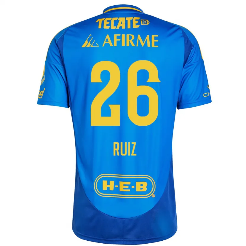 Danxen Criança Camisola Michel Ruiz #26 Azul Amarelo Alternativa 2024/25 Camisa Brasil