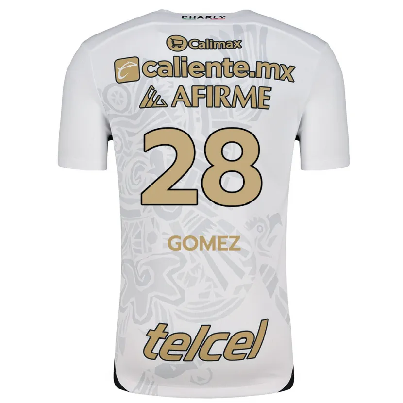 Danxen Criança Camisola Alejandro Gómez #28 Branco Preto Alternativa 2024/25 Camisa Brasil