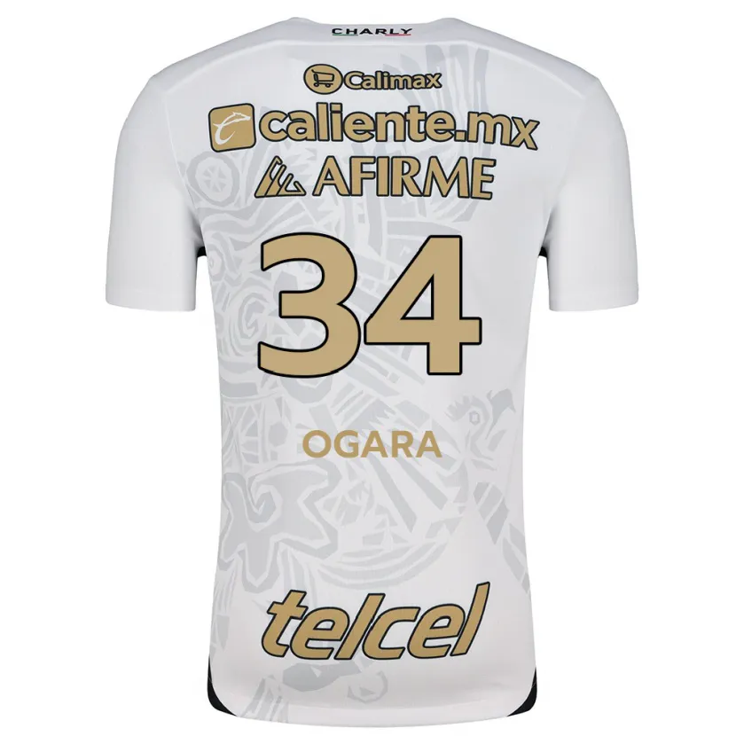 Danxen Criança Camisola Gerson Ogara #34 Branco Preto Alternativa 2024/25 Camisa Brasil