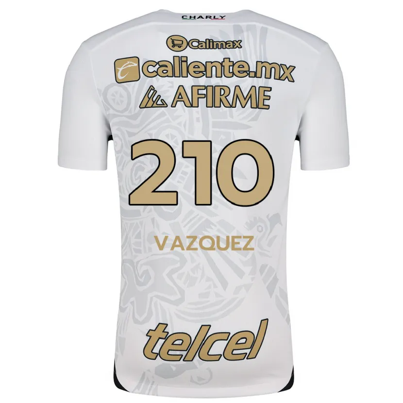Danxen Criança Camisola Daniel Vázquez #210 Branco Preto Alternativa 2024/25 Camisa Brasil