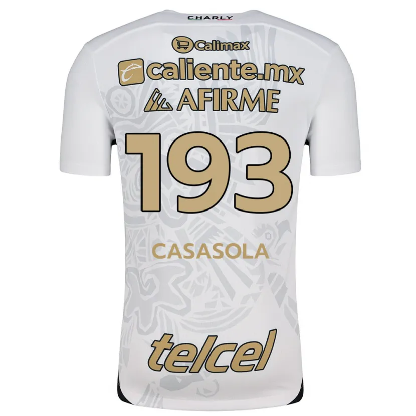 Danxen Criança Camisola Axel Casasola #193 Branco Preto Alternativa 2024/25 Camisa Brasil