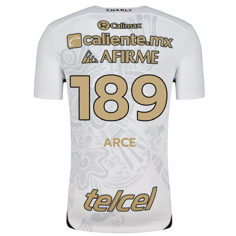 Danxen Criança Camisola Diego Arce #189 Branco Preto Alternativa 2024/25 Camisa Brasil