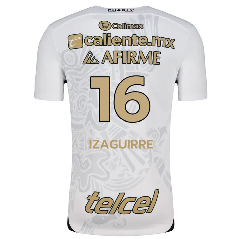 Danxen Criança Camisola Estefanía Izaguirre #16 Branco Preto Alternativa 2024/25 Camisa Brasil