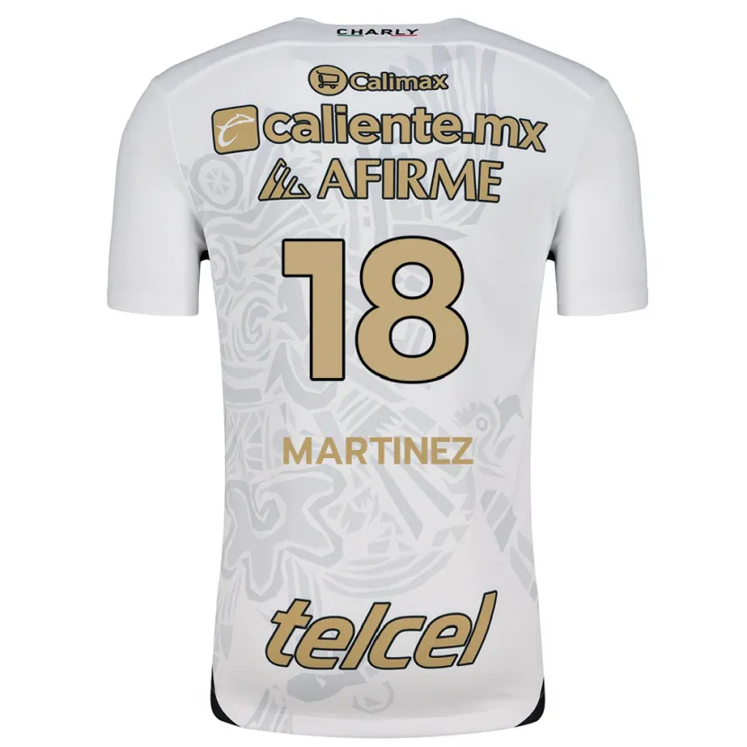 Danxen Criança Camisola Natividad Martínez #18 Branco Preto Alternativa 2024/25 Camisa Brasil