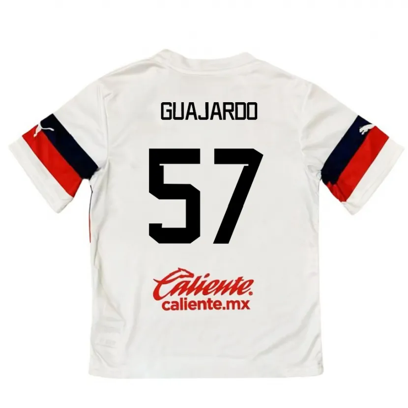 Danxen Criança Camisola Dylan Guajardo #57 Branco Vermelho Alternativa 2024/25 Camisa Brasil