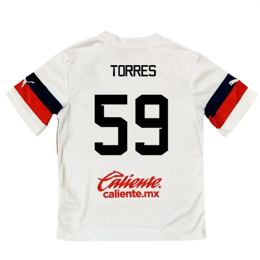 Danxen Criança Camisola Christian Torres #59 Branco Vermelho Alternativa 2024/25 Camisa Brasil