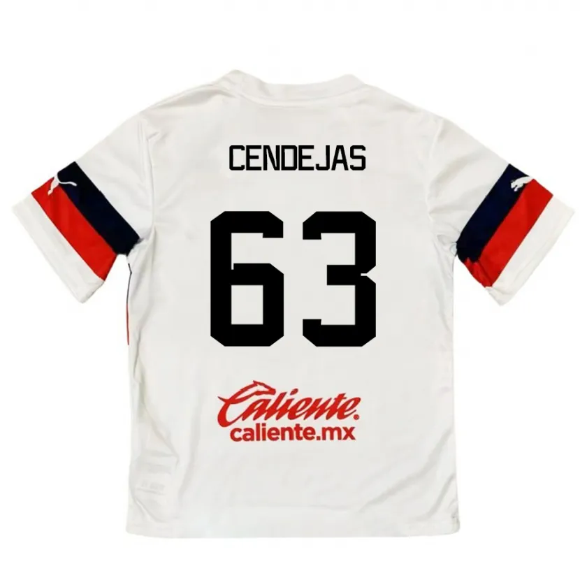 Danxen Criança Camisola Matías Cendejas #63 Branco Vermelho Alternativa 2024/25 Camisa Brasil