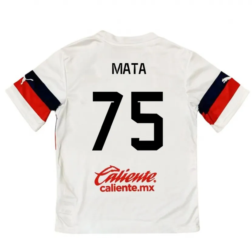 Danxen Criança Camisola Hugo Mata #75 Branco Vermelho Alternativa 2024/25 Camisa Brasil