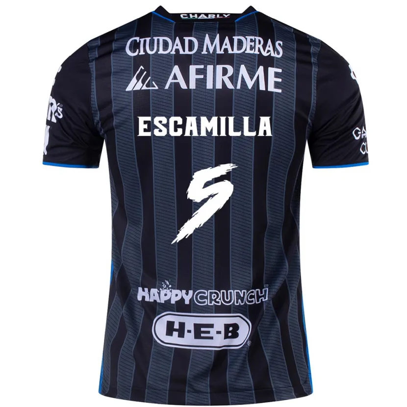 Danxen Criança Camisola Kevin Escamilla #5 Branco Preto Alternativa 2024/25 Camisa Brasil