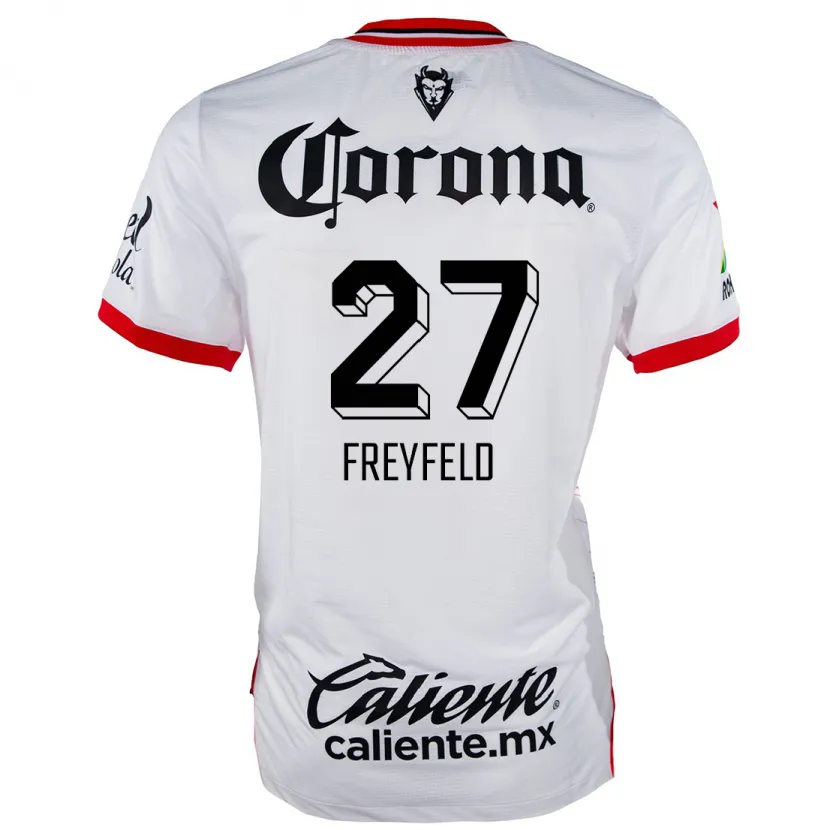 Danxen Criança Camisola Emiliano Freyfeld #27 Branco Vermelho Alternativa 2024/25 Camisa Brasil