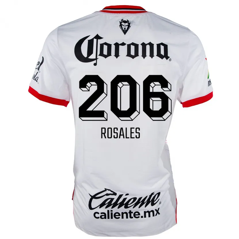 Danxen Criança Camisola Santiago Rosales #206 Branco Vermelho Alternativa 2024/25 Camisa Brasil