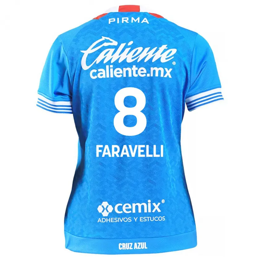 Danxen Homem Camisola Lorenzo Faravelli #8 Céu Azul Principal 2024/25 Camisa Brasil