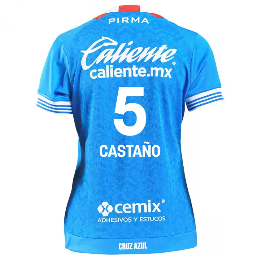 Danxen Homem Camisola Kevin Castaño #5 Céu Azul Principal 2024/25 Camisa Brasil