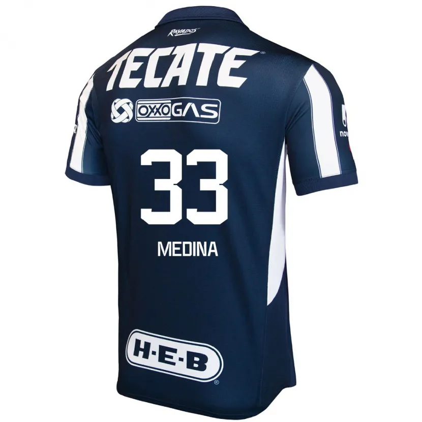 Danxen Homem Camisola Stefan Medina #33 Azul Vermelho Branco Principal 2024/25 Camisa Brasil