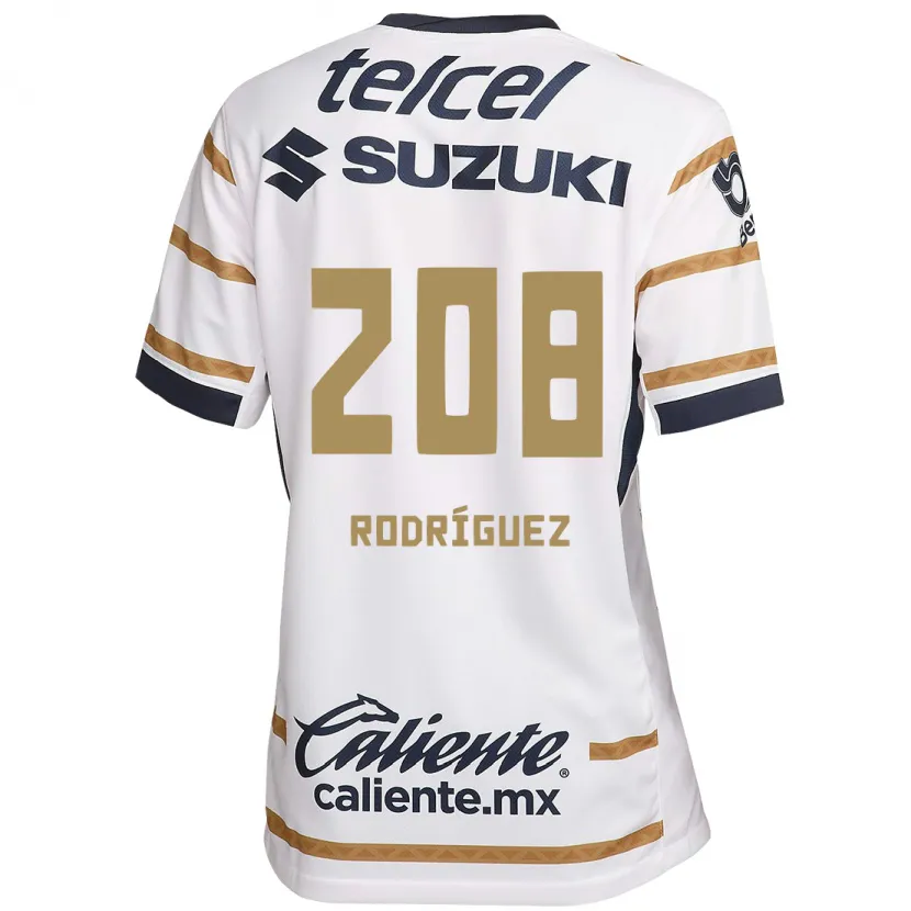 Danxen Homem Camisola Gael Rodríguez #208 Obsidiana Branca Principal 2024/25 Camisa Brasil