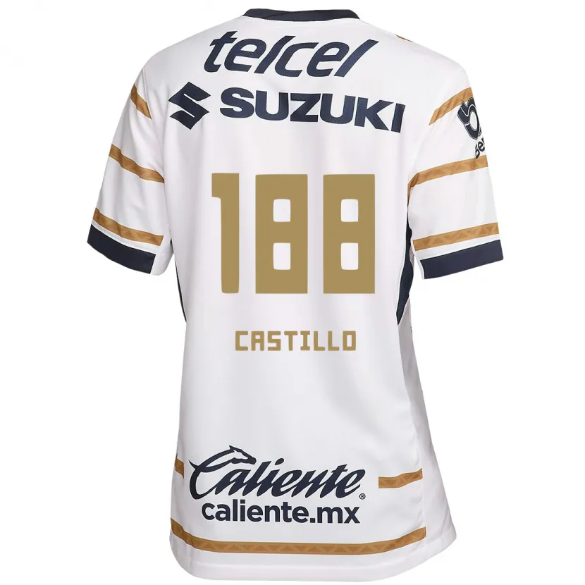 Danxen Homem Camisola Christian Castillo #188 Obsidiana Branca Principal 2024/25 Camisa Brasil