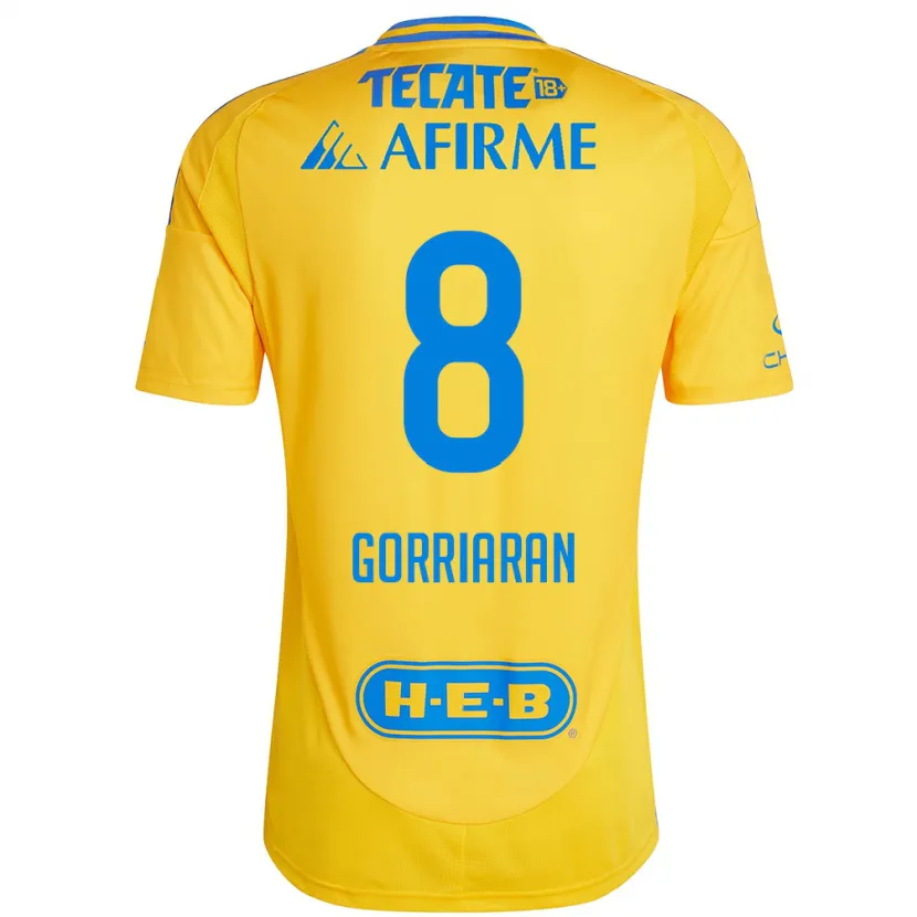 Danxen Homem Camisola Fernando Gorriarán #8 Ouro Amarelo Principal 2024/25 Camisa Brasil