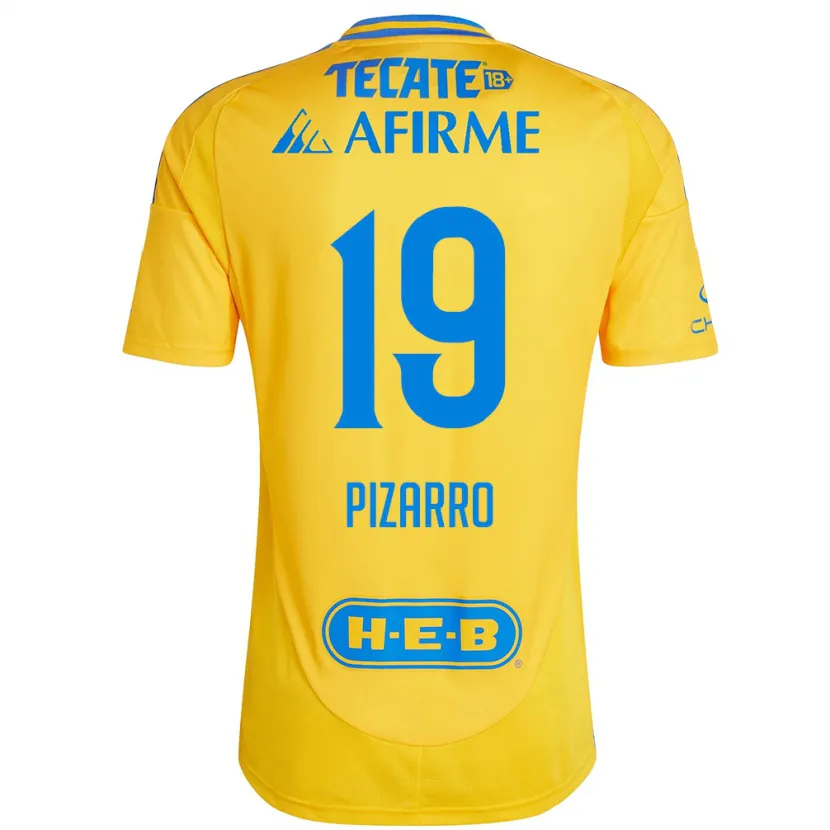 Danxen Homem Camisola Guido Pizarro #19 Ouro Amarelo Principal 2024/25 Camisa Brasil