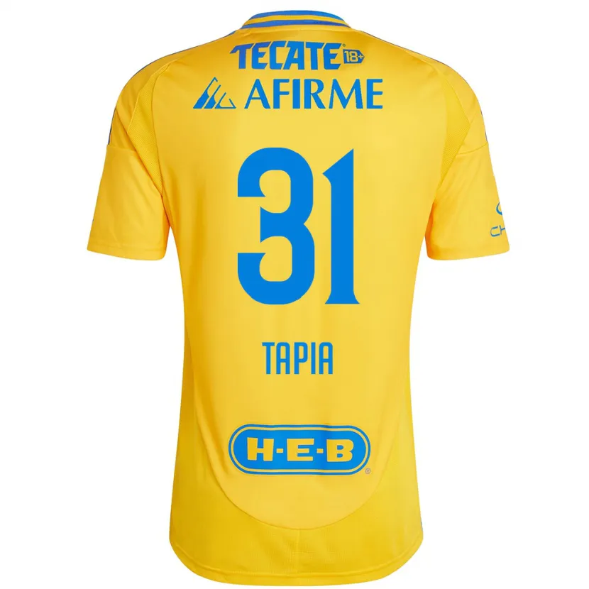 Danxen Homem Camisola Fernando Tapia #31 Ouro Amarelo Principal 2024/25 Camisa Brasil