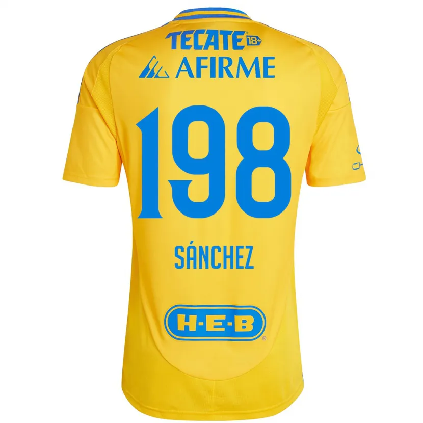 Danxen Homem Camisola Diego Sánchez #198 Ouro Amarelo Principal 2024/25 Camisa Brasil