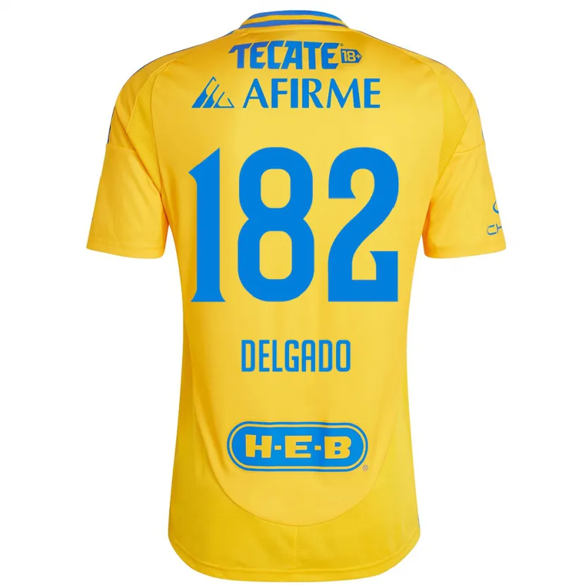 Danxen Homem Camisola Arturo Delgado #182 Ouro Amarelo Principal 2024/25 Camisa Brasil