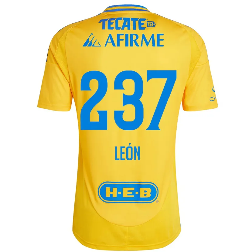 Danxen Homem Camisola Gabriel León #237 Ouro Amarelo Principal 2024/25 Camisa Brasil