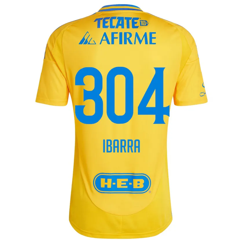 Danxen Homem Camisola Luis Ibarra #304 Ouro Amarelo Principal 2024/25 Camisa Brasil