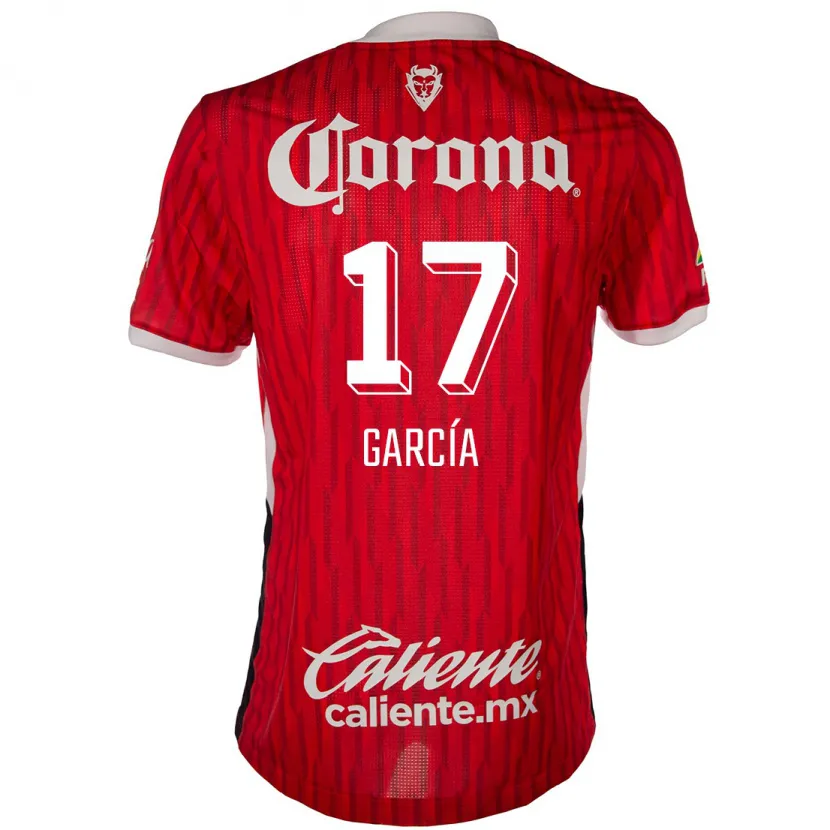 Danxen Homem Camisola Brian García #17 Vermelho Branco Principal 2024/25 Camisa Brasil