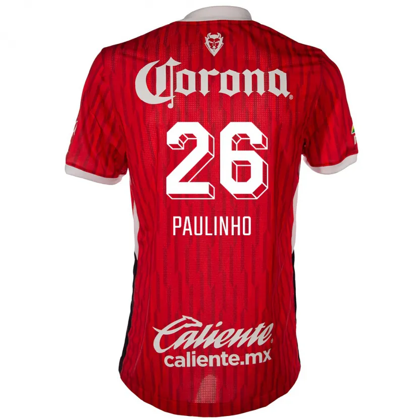 Danxen Homem Camisola Paulinho #26 Vermelho Branco Principal 2024/25 Camisa Brasil