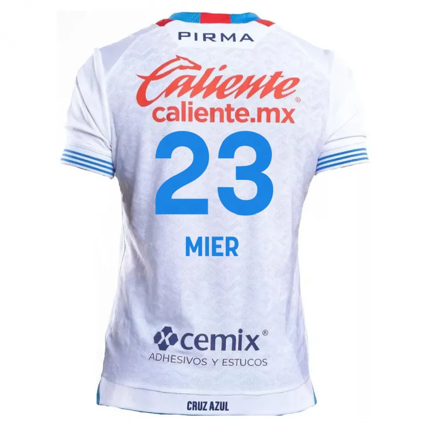 Danxen Homem Camisola Kevin Mier #23 Branco Azul Alternativa 2024/25 Camisa Brasil