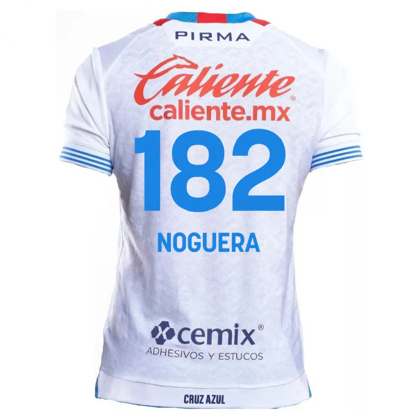 Danxen Homem Camisola Heldrich Noguera #182 Branco Azul Alternativa 2024/25 Camisa Brasil