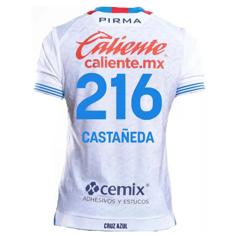 Danxen Homem Camisola Ian Castañeda #216 Branco Azul Alternativa 2024/25 Camisa Brasil